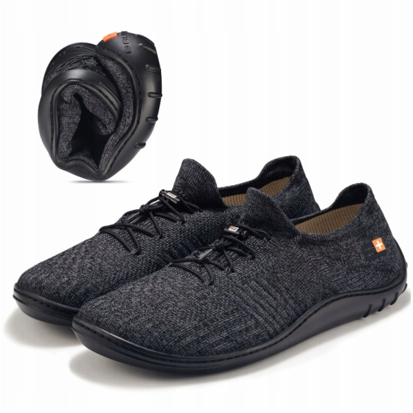 Spokey Pánské barefoot merino boty SH5003M, grafitově-čer...