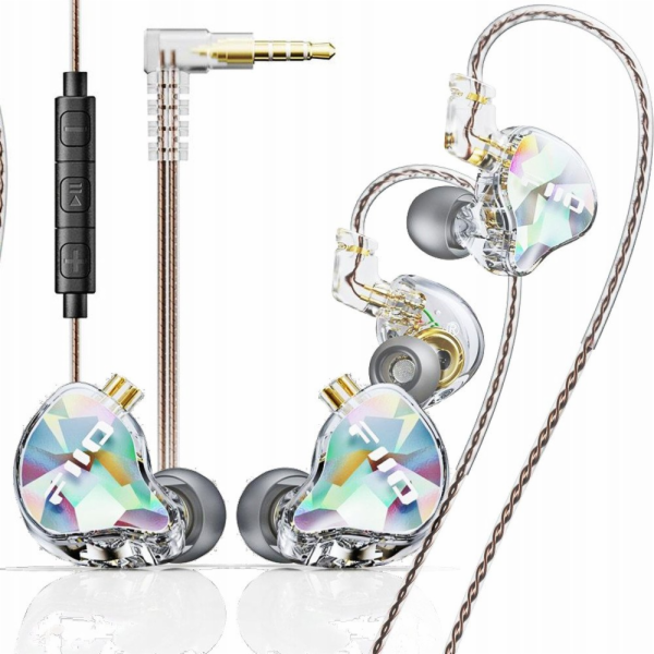 FiiO JD10 - průhledné - Dynamické odposlechy do uší