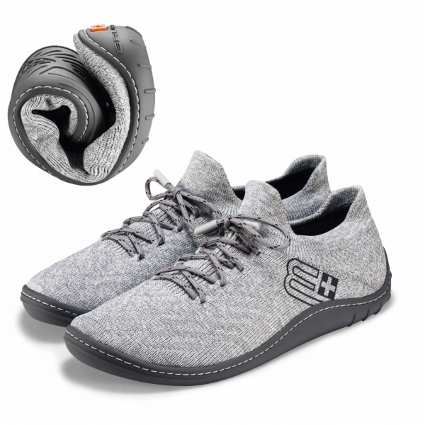 Spokey Dámské boty BAREFOOT MERINO SH5010W světle šedé/gr...