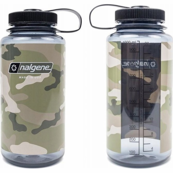 Nalgene Láhev s širokým hrdlem 1l šedá/černá