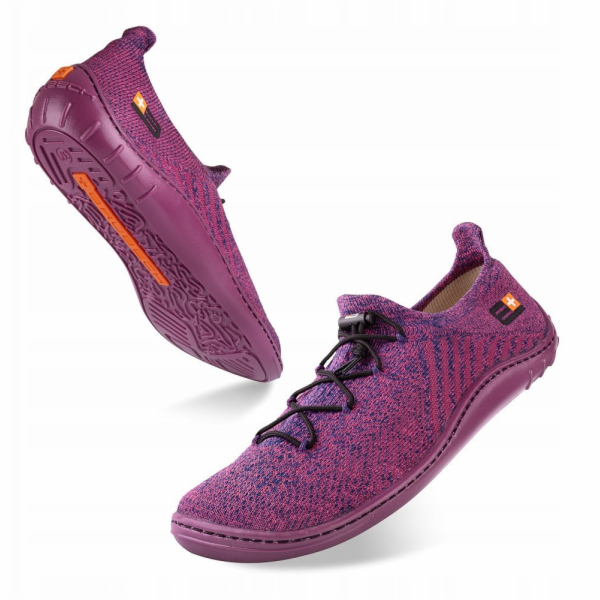 Brubeck Dámské barefoot merino boty SH5004W, švestkovo-fu...