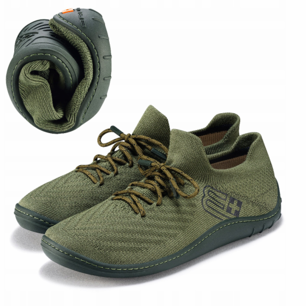 Spokey Dámské boty BAREFOOT MERINO SH5010W khaki/khaki 36