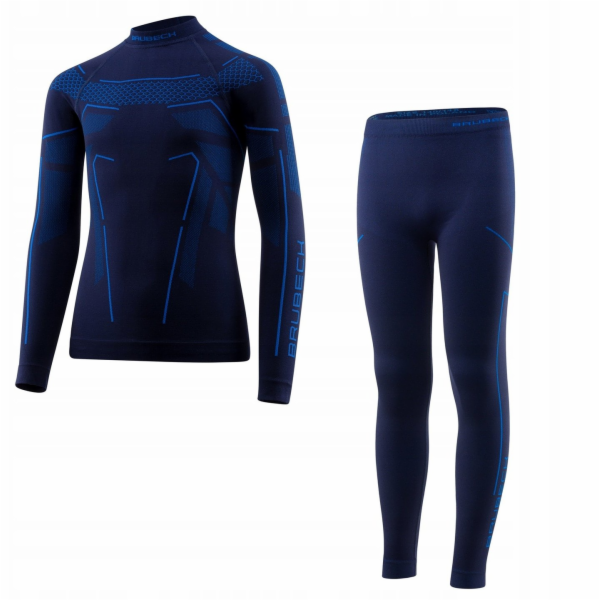 Brubeck LS1612J Dětská mikina THERMO JUNIOR tmavě modrá/b...