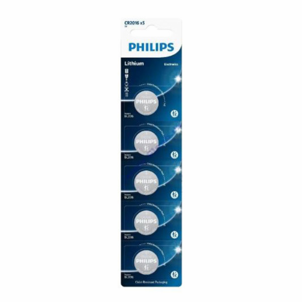baterie PHILIPS 3  CR2016  5-pack  blist
