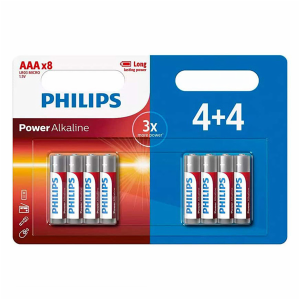 baterie PHILIPS 1,5  AAA  8-pack  blistr