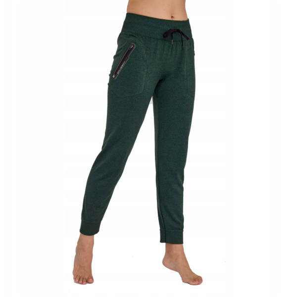 Brubeck Dámské kalhoty FUSION tmavě zelené velikosti M