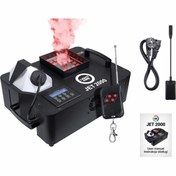 LIGHT4ME Vertikální výrobník mlhy JET 2000 LED + dálkové ...