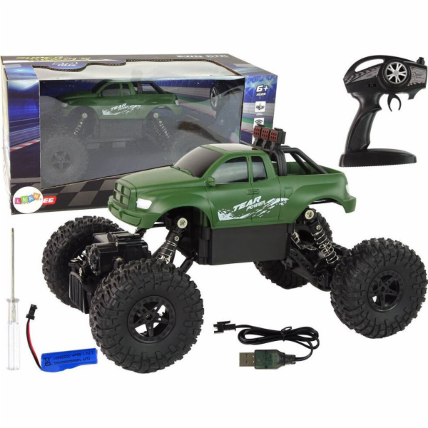 LeanToys Dálkově ovládané auto R/C 2,4 GHz 1:18 Zelené