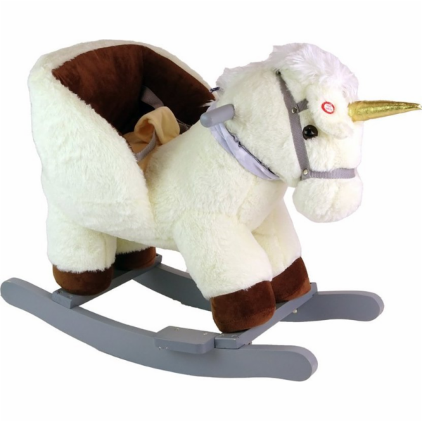 LeanToys Houpací kůň Bílý jednorožec