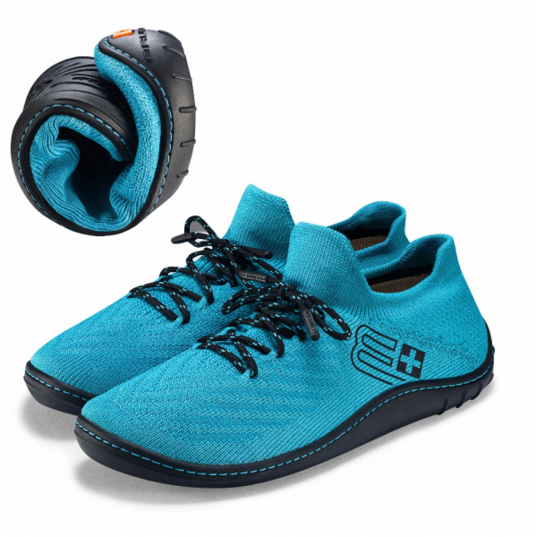 Spokey Dámské boty BAREFOOT MERINO SH5010W tyrkysově/čern...