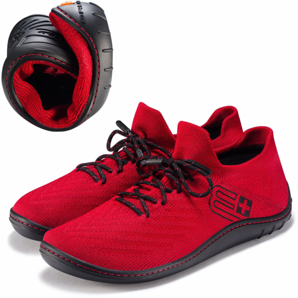 Spokey Dámské boty BAREFOOT MERINO SH5010W, červeno-černé...