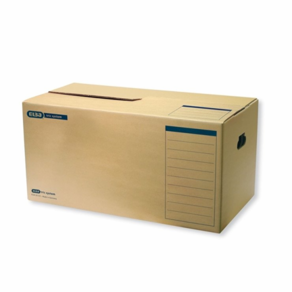 Elba 100421124 Krabice na dokumenty, kartonová, světle hnědá