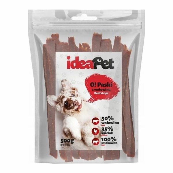 IdeaPet IdeaPet stripsy s hovězím masem 500g