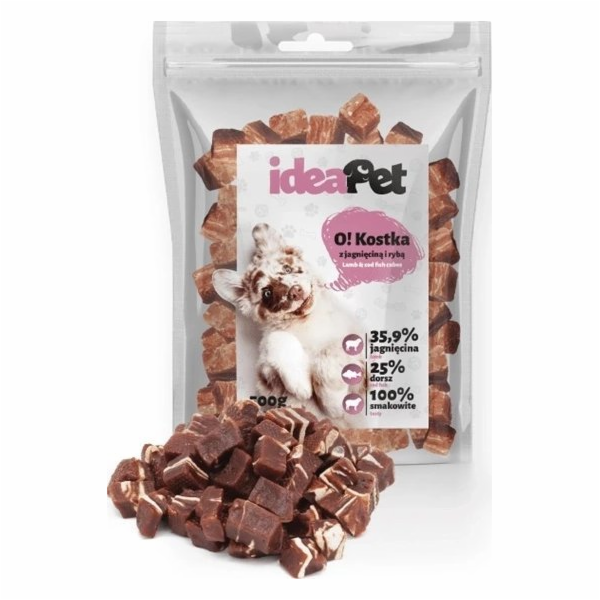 IdeaPet IDEAPET 500g kostky s jehněčím masem a rybou