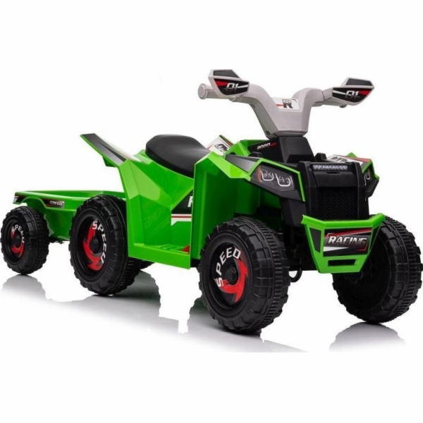 Lean Cars XMX630T Zelená bateriová čtyřkolka s přívěsem