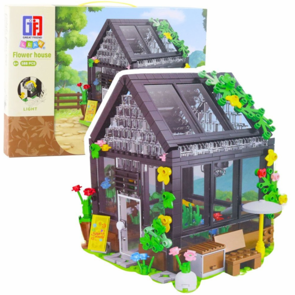 LeanToys Mini skleníkový zahradní domek Stavební kostky 5...