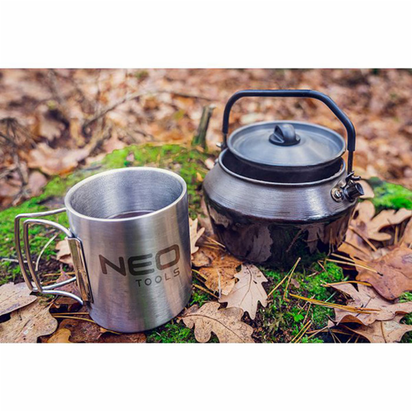 NEO TOOLS 63-150, Kempingový hrnček, 320ml, nerez