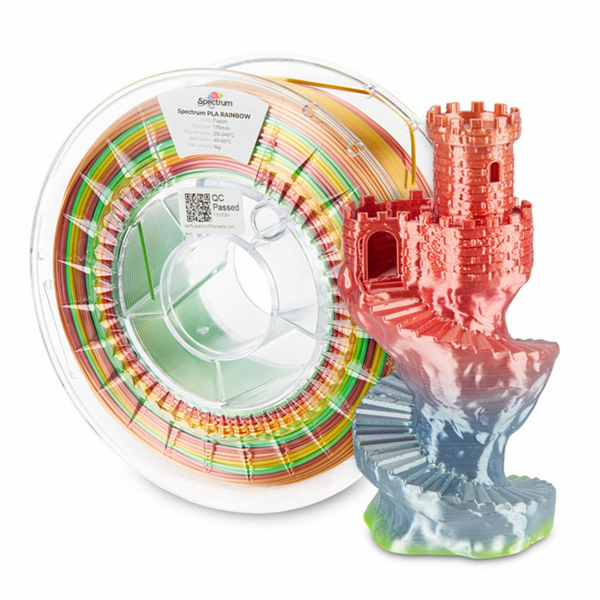 Spectrum 3D filament PLA Silk Rainbow, 1,75 mm, 1000 g, 8...