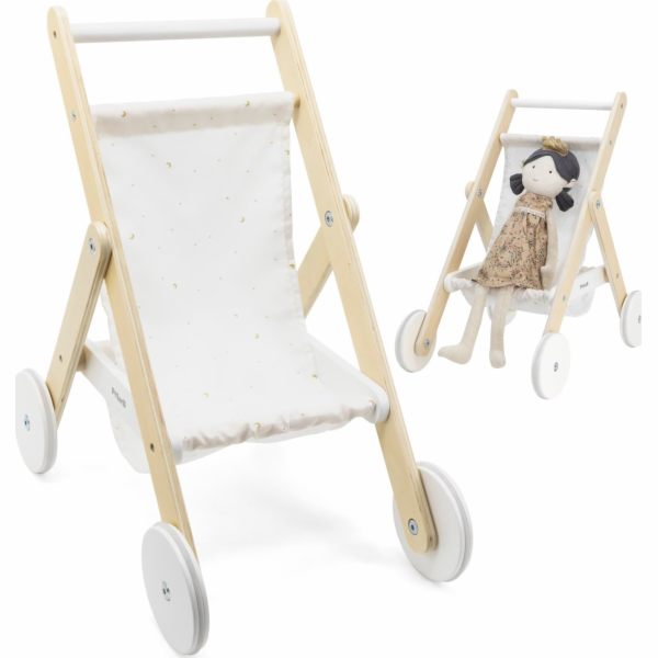 Viga Toys Dřevěný kočárek pro panenky VIGA PolarB