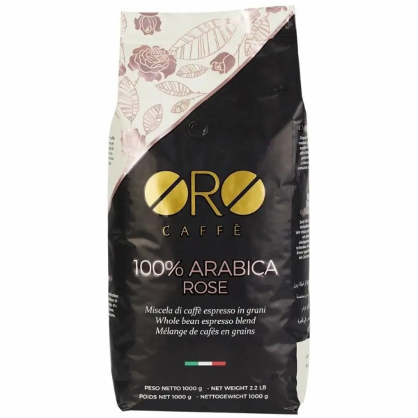 Oro Caffe kávová zrna 100% Arabica růžová 1kg