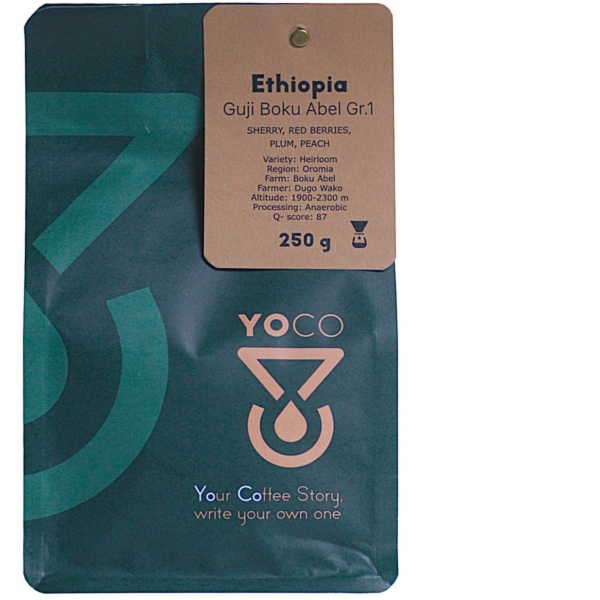YoCo kávová zrna Etiopie Boku Abel Gr.1 filtr 250g