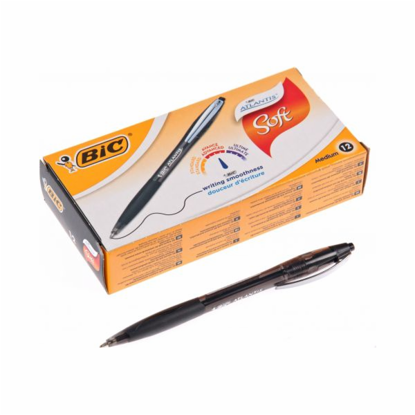 Bic Kuličkové pero BIC ATLANTIS s kovovým klipem a výsuvn...