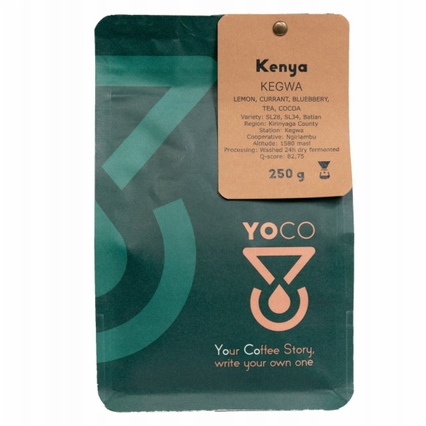 YoCo Filtrovaná káva Coffee Beans Kenya Kegwa 250g
