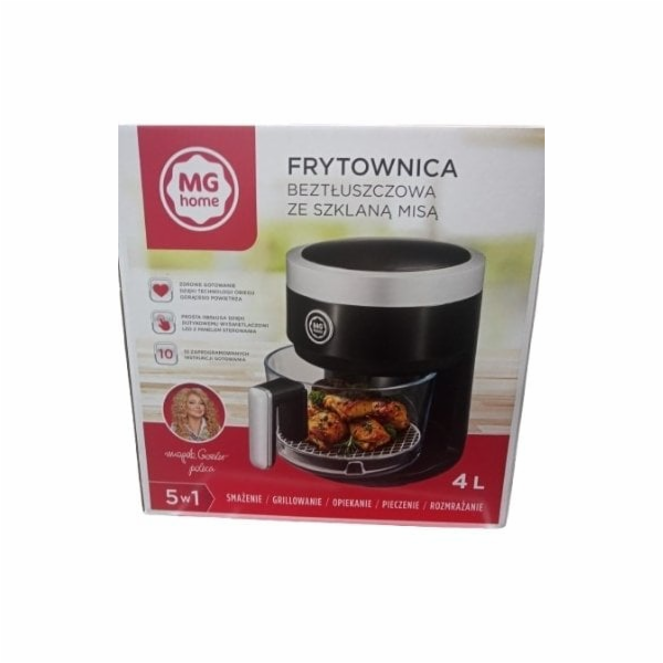NoName BEZTUKOVÁ FRITÉZA AF24012B SE SKLENĚNOU MÍSOU ČERN...