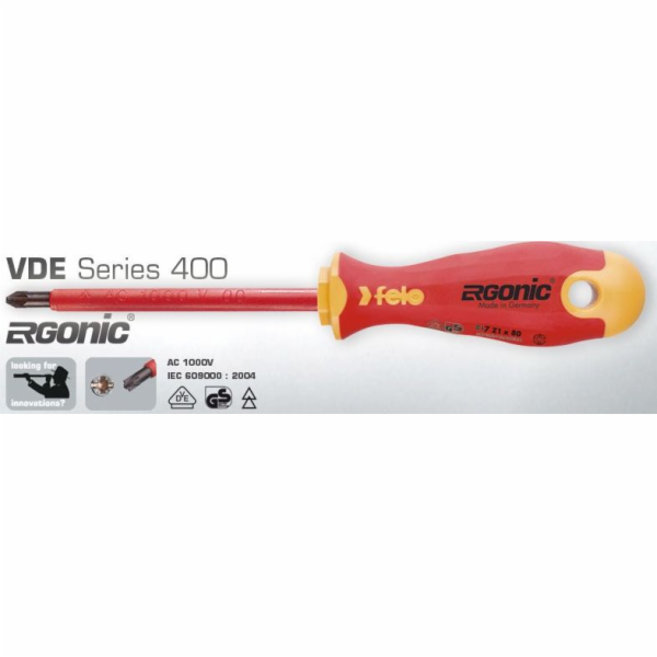 Felo Křížový šroubovák Z1 Ergonic 400 VDE izolovaný 1000V...