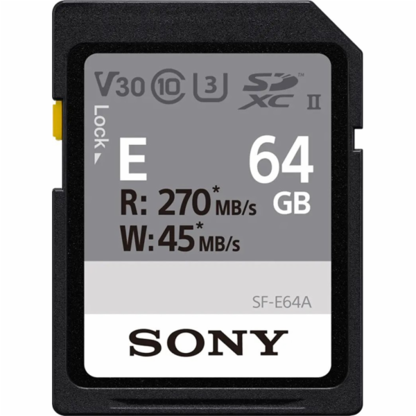 Sony Paměťová karta SF-E SDXC 64GB třída 10 UHS-II/U3 V30...