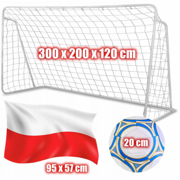 Springos Fotbalová branka BR3 s kovovou sítí 300x200cm