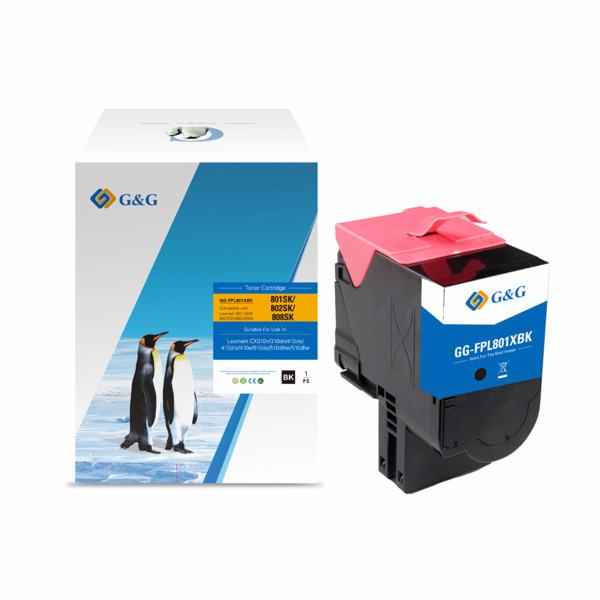 G&G Toner kompatibilní s Lexmark 80C2SK0, NT-FPL801XBK-A,...