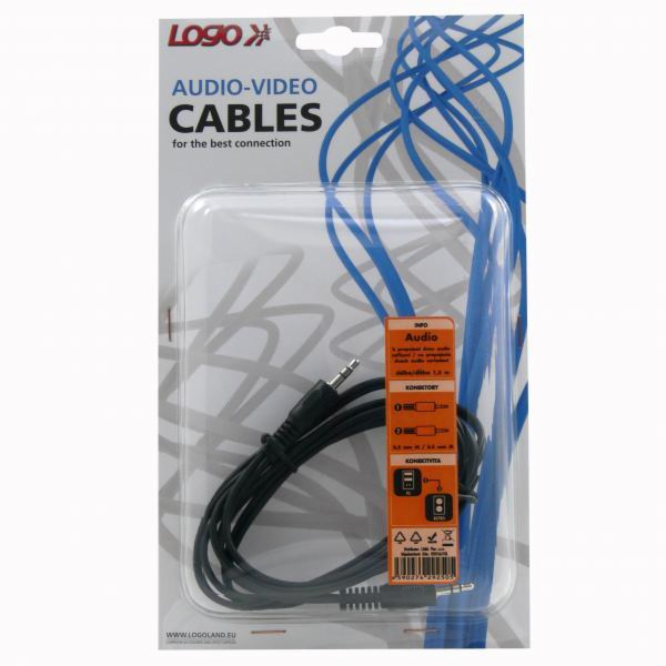Logo Audio kabel Jack (3.5mm) samec - Ja