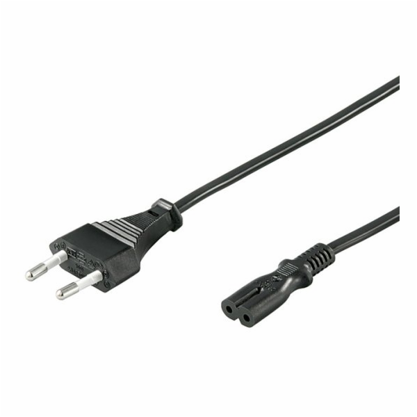 PremiumCord Kabel síťový 230V k magnetofonu 3m, černý