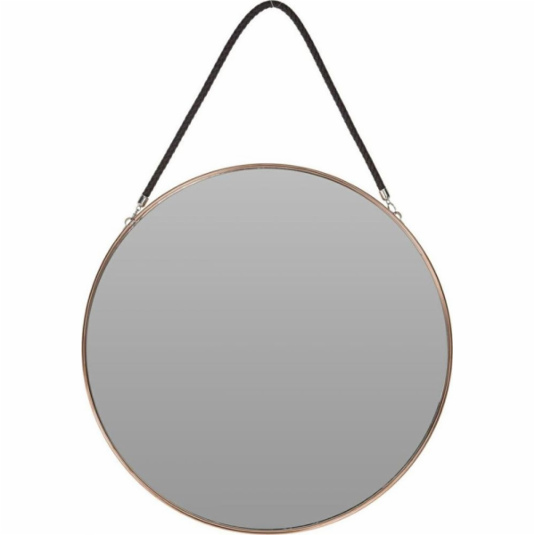 H&S Decoration Zrcátko růžovo-zlaté na popruhu 38 cm