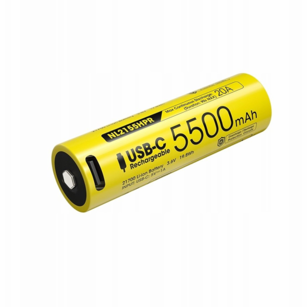 Nitecore Baterie 21700 5500mAh 20A USB-C