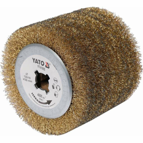 Yato Kartáč Yato pro saténové stroje, ocelový drát 120x10...