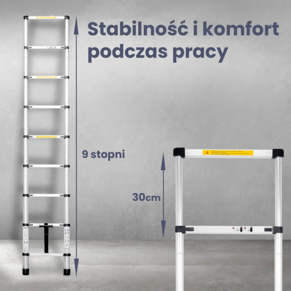 ExtraLink TELESKOPICKÝ ŽEBŘÍK LAD26ST 2,6 M