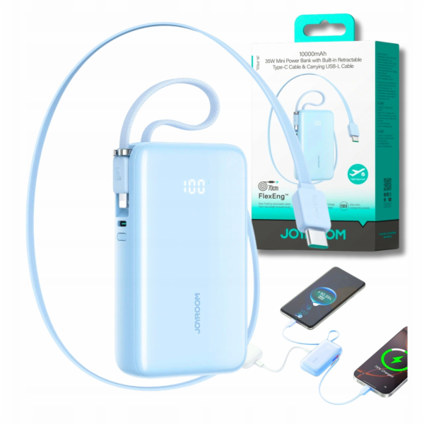 Joyroom Powerbanka JR-PR2L 10000mAh 35W s vestavěným zata...