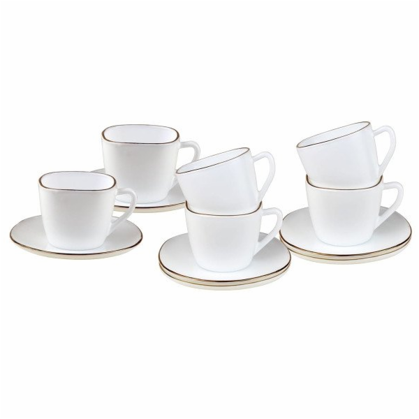 KingHoff OPAL KH-1930 KÁVOVÁ SADA 6 ŠÁLKŮ S PODŠÁLKY