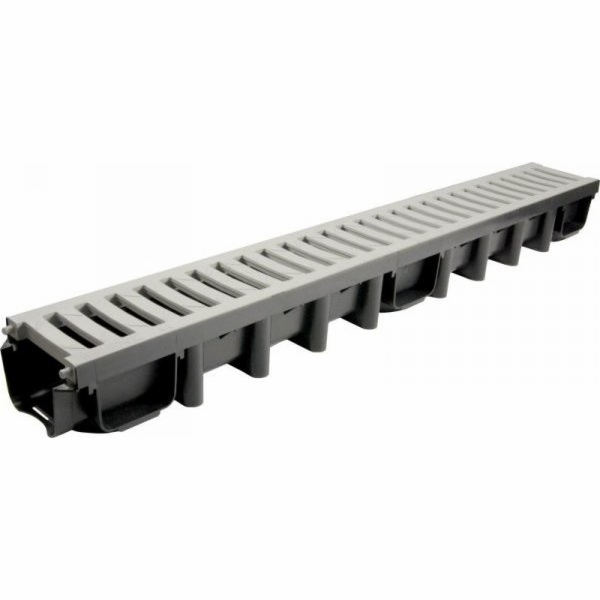 SYSTÉM 1000*98 KANÁLŮ S MŘÍŽKOU PVC A15 ŠEDÝ