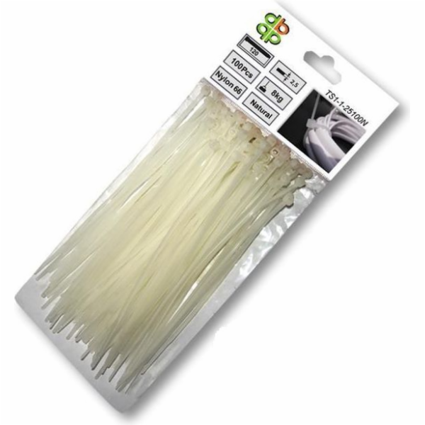 BRADAS Čelenka z plastu bílá 8,8 x 450 100 ks (TS1188450N)