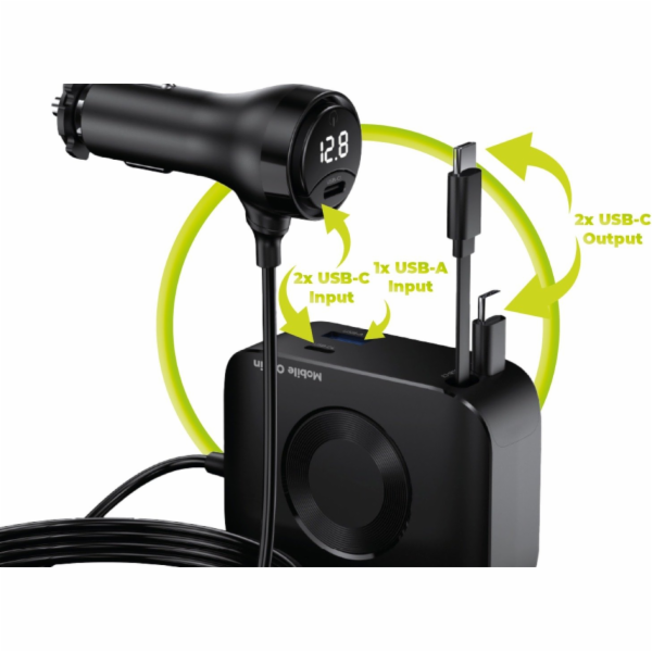 Mobile Origin Autonabíječka 75W 5v1 CA23 - 2x USB-C + USB...