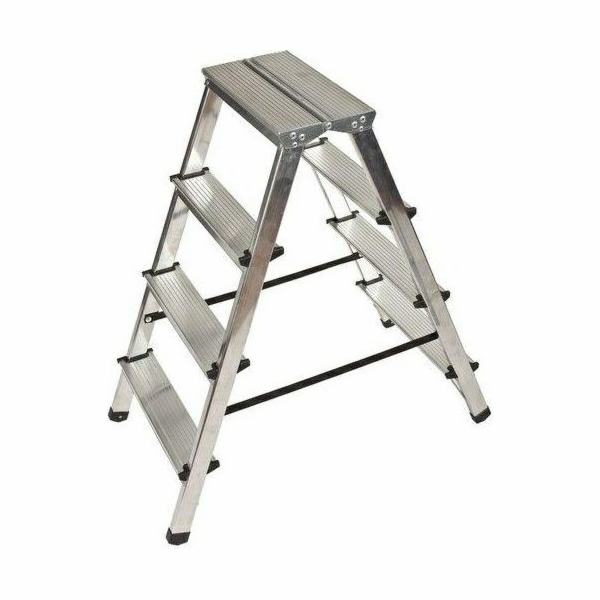 AWTools AW ŽEBŘÍKOVÁ STOLIČKA 4 SCHODY 125 KG AW23004