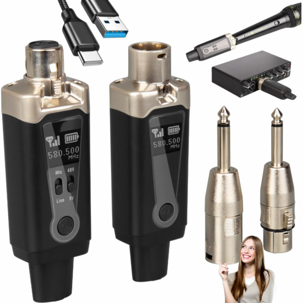 LIGHT4ME Bezdrátový systém přenosu zvuku DNA WXLR1, UHF U...