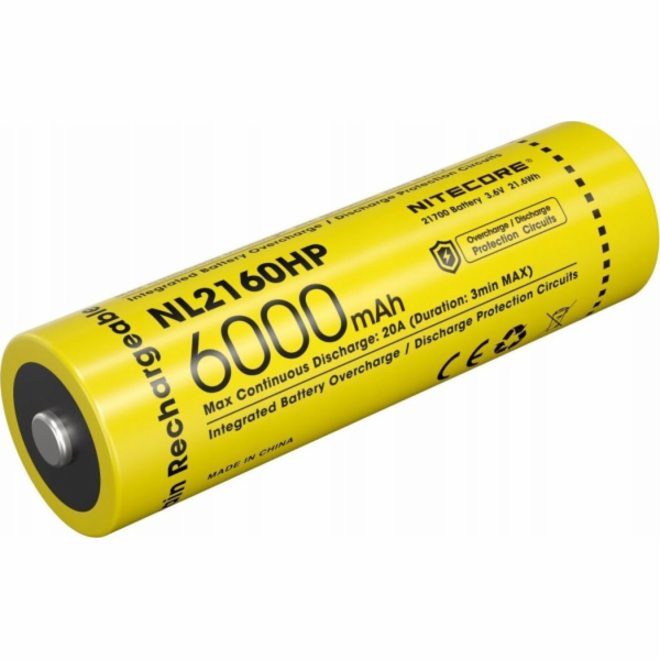 Nitecore Baterie Nitecore 21700 6000mAh s vysokým výkonem