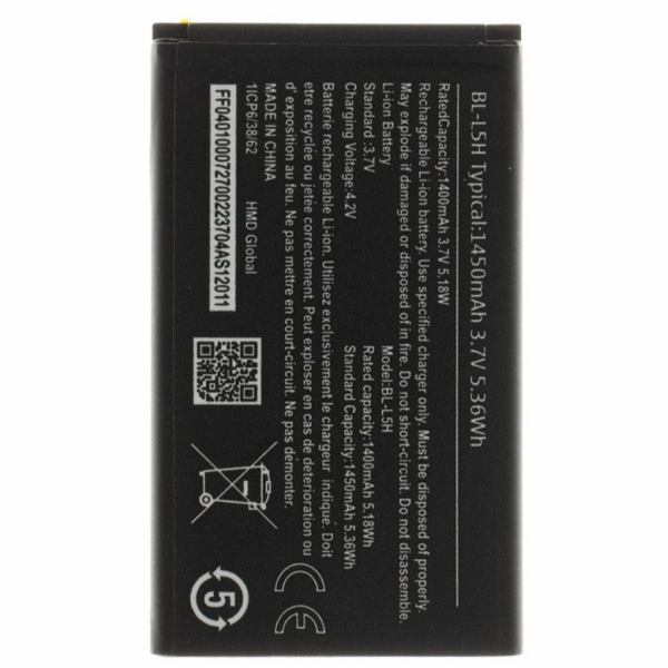 BL-L5H Baterie pro Nokia 1450mAh Li-Ion (OEM)