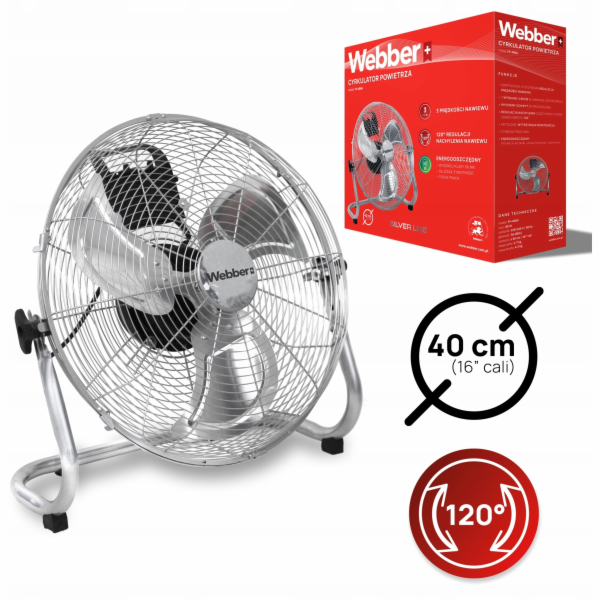 Webber VENTILÁTOR S CIRKULACÍM VZDUCHEM VELKÝ PODLAHOVÝ V...