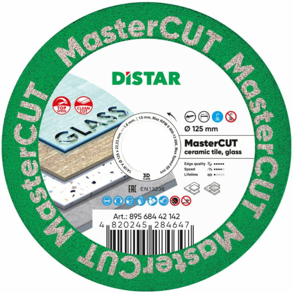 Distar DIAMANTOVÝ KOTOUČ MASTERCUT 125*1,6/1,0*15*22,23