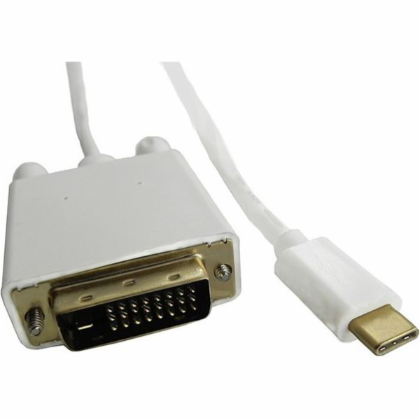 Qoltec Kabel USB-C - 1 m bílý (50416)